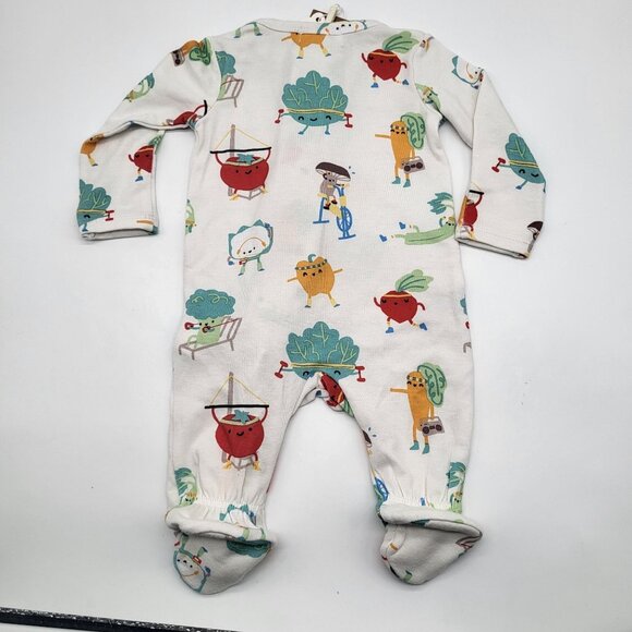 ANGEL DEAR Baby Newborn Veggie Workout Exercise Footie Sleeper NWT - Picture 2 of 5